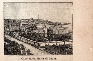 Stampa antica SANTA MARIA DI LEUCA piccola veduta Lecce Puglia 1898 Old print - Picture 1 of 1