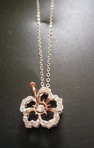 Collar Disney LA CN Tono Plata Lilo & Stitch 15" Niños Ajustable Borde Rosa - Imagen 1 de 6