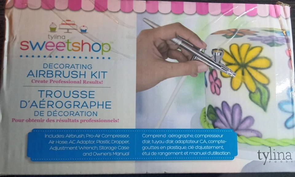 Kit de aerógrafo TYLINA SWEETSHOP decoração de bolo profissional-- - Imagem 1 de 4