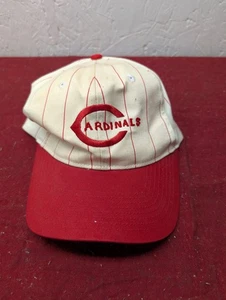 Vintage St. Louis Cardinals Snapback Hat MLB red white pinstripe fits all size - Picture 1 of 7