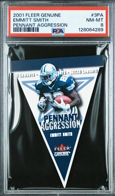 PSA 9 MINT 2001 Fleer Genuine Pennant Aggression Emmitt Smith #3PA - Image 1 of 2