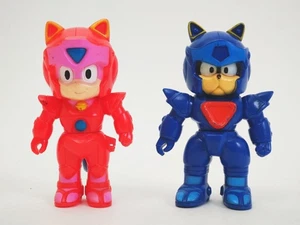 Bandai SAMURAI PIZZA CATS Pururun Sukashii set di figure in vinile morbido Giappone - Foto 1 di 7