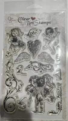 Estampillas artísticas transparentes Crafty Secrets QUERUBÍN amor SM02 medianas Foto 1 de 3