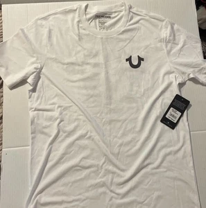 True Religion Herren T-Shirt Rundhals weiß Large - Bild 1 von 5