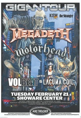 Megadeth 13" X 19" Reproduction Concert Poster archival quality - Image 1 of 3