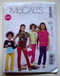 Girls tops jeans pants pattern 6390  size 3 4 5 6 UNCUT - Picture 1 of 2