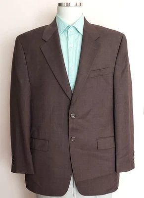 LAUREN RALPH LAUREN Hombres 42R Marrón 100% Lana Blazer Abrigo Deportivo Traje Chaqueta Foto 1 de 4