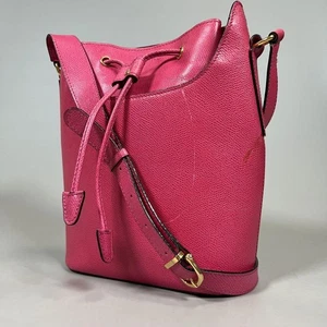Bolso Bandolera CELINE Cuero Rosa con Cordón Herrajes Dorados Raro - Imagen 1 de 20