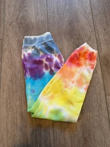 Pantalones deportivos Hanes Kids arco iris tie dye polar talla juvenil pequeños teñidos a mano - Imagen 1 de 6