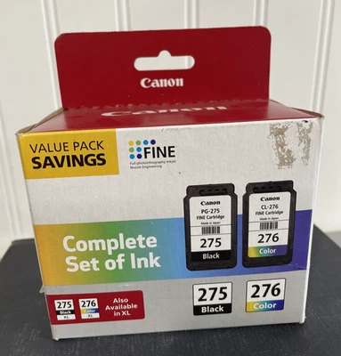 Canon PG-275/CL-276 Value Pack Ink Cartridges for PIXMA TS3520 TS3522 printers - Image 1 of 4