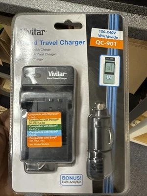 CARGADOR VIAJE RÁPIDO ACCESORIOS VIVITAR VIV-QCB-901 Nuevo Foto 1 de 2