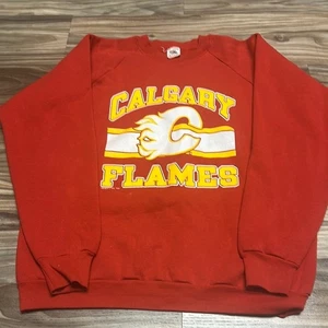 Men’s 1988 VTG Calgary Flames Red Sweater NHL Hockey Deadstock XL - Picture 1 of 10