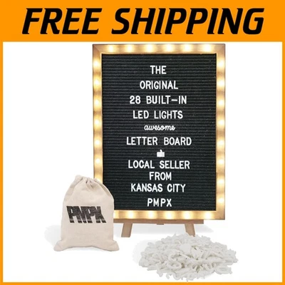 Rustic 12x16 Letter Board + LED Lights + 690 Letters - Image 1 of 4