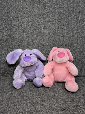 Lote de 2 juguetes Hartz cachorros perros chirridos rosa y púrpura Foto 1 de 4