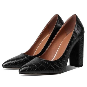 Fashion Women High Heels Pointed Toe Thick Heel Pumps New Office Dress Shoes - Picture 1 of 18