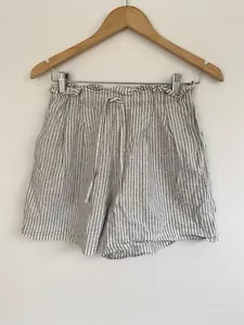 Uniqlo Linen Blend Striped Shorts Size XS - Picture 1 of 3