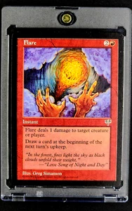 1996 MTG Magic The Gathering Mirage Flare Vintage Red Magic Card WOTC - Picture 1 of 10