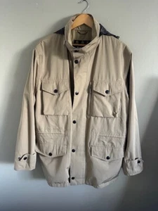 Chaqueta Militar Barbour Sapper Encerada Utilitaria Marrón Tostado Beige Cremallera Hombres Talla Grande - Imagen 1 de 16