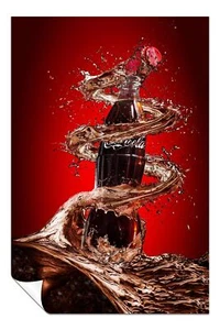 Coca Cola Splash Drink Artistic Poster Wall Art Home Decor - Picture 1 of 4