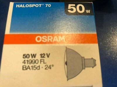 OSRAM/RADIUM HALOSPOT 70  B15d 12V 20W/50W HALOGEN SPOT FLOOD 41990 41970 41980  - Bild 1 von 4