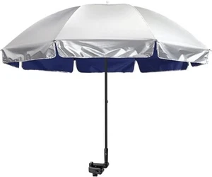 UPF 50+ Height Adjustable Chair Umbrella with Universal Clamp for Beach Chair, - Picture 1 of 7