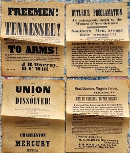1860 L'UNIONE SI DISSOLVE replica pergamena uomini liberi Tennesse BUTLERS PROC Virginia - Foto 1 di 3