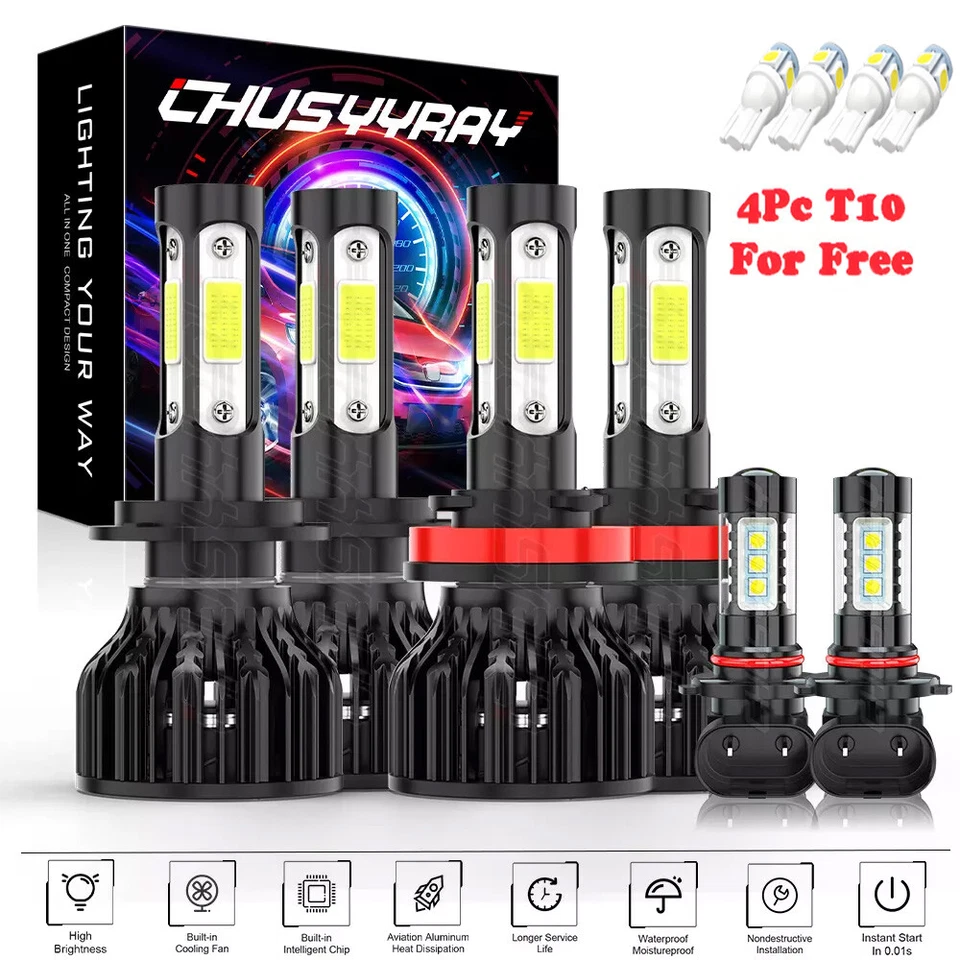 Combo faros LED haz alto-bajo + bombillas antiniebla para Hyundai Veracruz 2007-2011 Foto 1 de 4