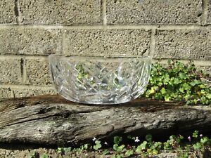 Vintage Irish Waterford Crystal large bowl - Signed - 8 inch diameter