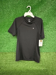Hurley Rashguard Pro Light Quick Dry UPF 50+ Sun Swim Surf Shirt Black kids M - Picture 1 of 4