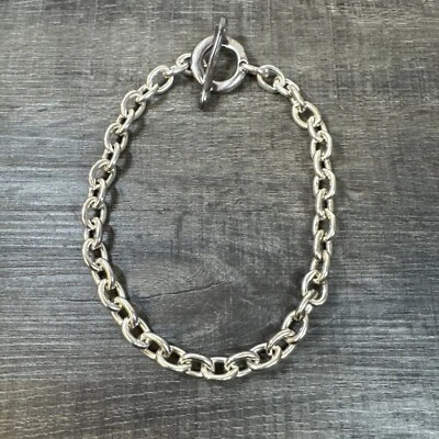 Collar De Colección Años 80 Robert Lee Morris Plata de Ley 925 17.5" Cadena De Palanca Pesada Foto 1 de 4