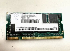 RAM NANYA DDR 256MB PC2100S-25330 NT256D64SH8B0GM (1880N) - Picture 1 of 2