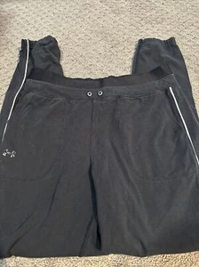 Under Armour Womens Charged Jogger Pants Black White Track Stripe Medium MD - Picture 1 of 5