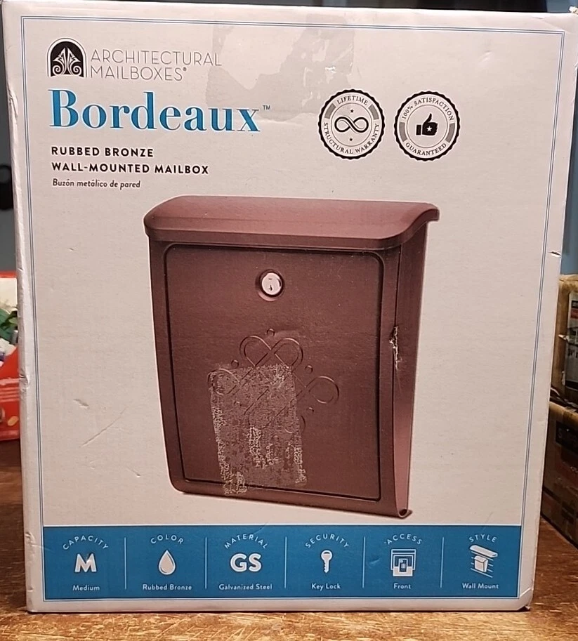 Architectural Mailboxes Rubbed Bronze Bordeaux Wall Mounted Locking Mailbox - Image 1 of 1