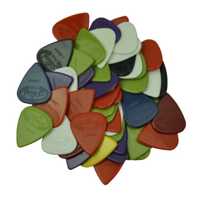 100pcs Alice X-Heavy 1.5mm Guitar Picks Plectrum Nylon Anti-slip Assorted Colors - Image 1 of 4