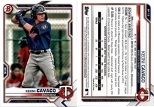 2021 Bowman KEONI CAVACO Baseball Card BP-73 Minnesota Twins