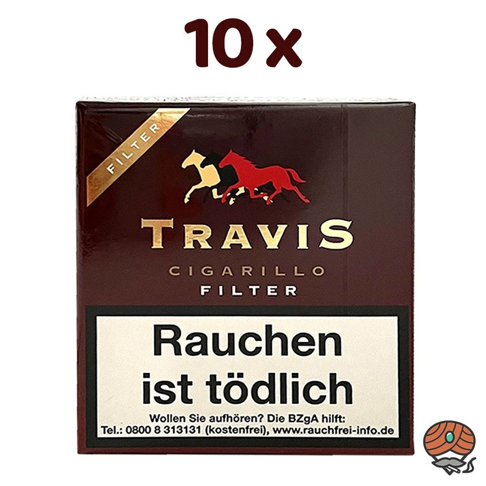 1 Stange Travis aromatisierte Zigarillos / Cigarillos mit Filter 10x20 Stück - Bild 1 von 1