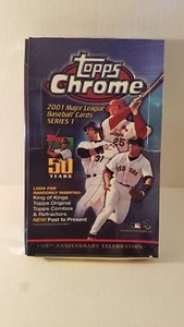 Topps 2001 cromo béisbol caja de cera vacía ft HoFer Mike Piazza - Imagen 1 de 5