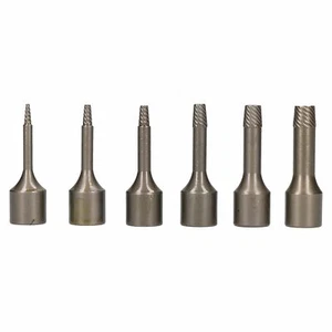 Juego de tornillos de impacto de 3/8" / extractor de pernos / removedor rosca inversa 2-10 mm 6 piezas AT02 - Imagen 1 de 3