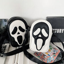 Ghostface Cross Body Bag Halloween Scream Black White Faux Leather