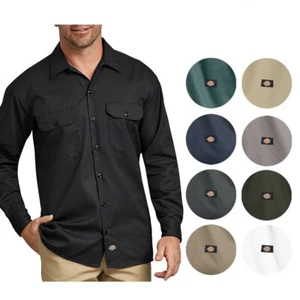 Dickies Men's 574 Long Sleeve Traditional Button Front Uniform Work Shirt - Picture 1 of 60