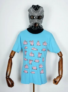 Huf Worldwide Skateboard T-Shirt Tee Makin Bacon Greek Blue In M - Picture 1 of 2
