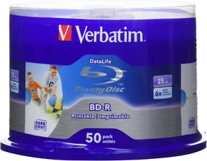 43812 BD-R Datalife 25GB 6X Schreibgeschwindigkeit Rohlinge Bedruckbar 50Er Spin - Photo 1/12