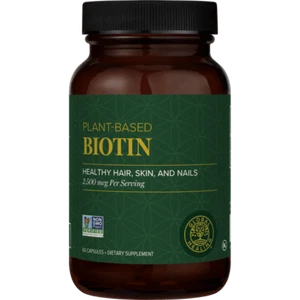 Global Healing Biotin 2500mcg, Organic Sesbania Extract - 60 Capsules - Picture 1 of 6