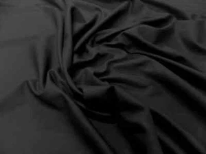Black lycra cotton gabardine in 1.50m wide - Picture 1 of 6