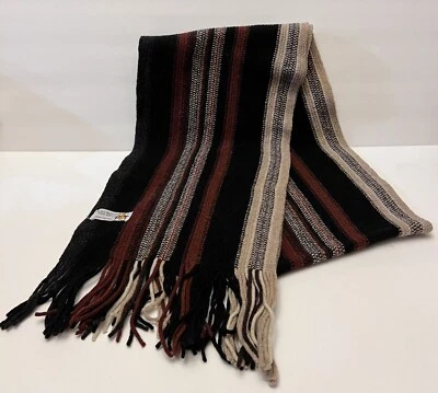 William Brunton Tejidos a Mano Escocia Marrón Negro Óxido Bronceado Bufanda Lana de Cordero Pura Foto 1 de 4