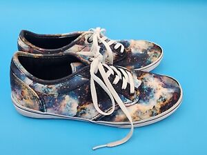 Vans Galaxy Womens Shoes 7 Off the Wall Space Theme Gym Lace Up Low top