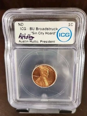 BU BROADSTRUCK LINCOLN MEMORIAL SIN CITY HOARD AUSTIN HUTTON SIGNED ICG ERROR - Image 1 of 2