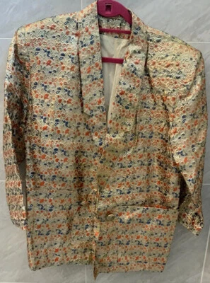 Rare Unique 1980’s Forenza International Metallic Gold Tone Disco Jacket Size M - Image 1 of 4