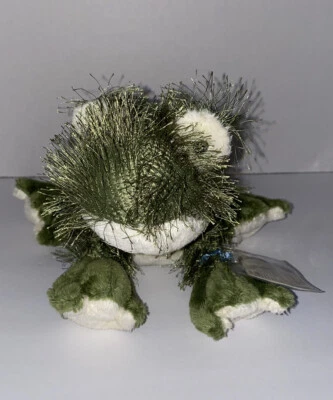 Ganz Webkinz Frog 8" Plush Toad Fuzzy Long Hair Green Stuffed Animal - Image 1 of 4