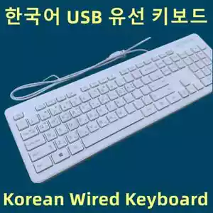 Korean USB Wired white Keyboard for LG KB25C South Korea - Picture 1 of 14